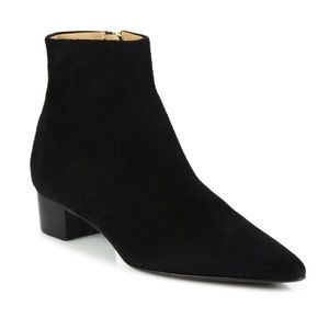THE ROW Ambra Suede Bootie | Black | 37.5